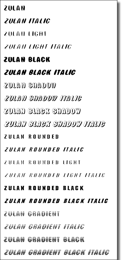 Zulan Font Family