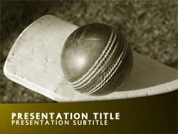 Free Cricket PowerPoint Template Title Master