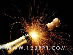 Champagne Fireworks Photo Image