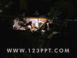 Working Late Photo Image