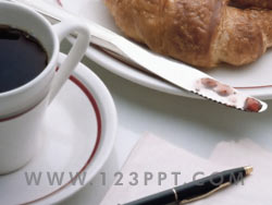Coffee & Croissant Photo Image