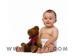 Baby with Teddy Bear Photo Image