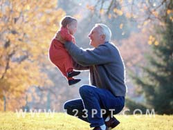 Grandfather & Grandchild Photo Image