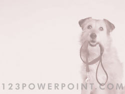 Dog with Leash powerpoint background
