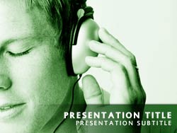 Listening to Music powerpoint template
Title master powerpoint slide design