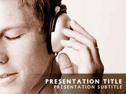 Listening to Music powerpoint template
Title master powerpoint slide design