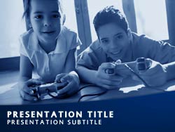 Children Play Video Games powerpoint template
Title master powerpoint slide design