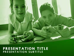 Children Play Video Games powerpoint template
Title master powerpoint slide design