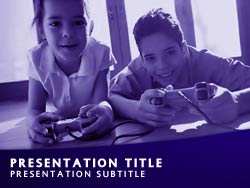 Children Play Video Games powerpoint template
Title master powerpoint slide design