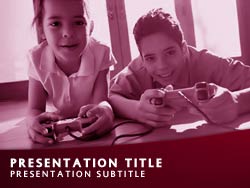 Children Play Video Games powerpoint template
Title master powerpoint slide design