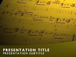 Free Powerpoint Music on Royalty Free Music Powerpoint Template In Yellow