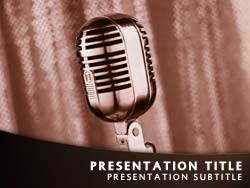 Pop Star Idol Microphone powerpoint template
Title master powerpoint slide design