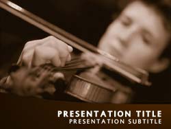 Orchestra Violinist powerpoint template
Title master powerpoint slide design