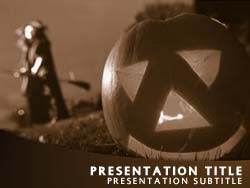 Halloween Pumpkin Title Master slide design