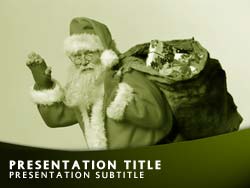 Father Christmas & Gifts Title Master slide design