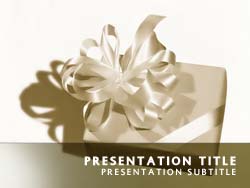 Gift Wrapped Present Title Master slide design
