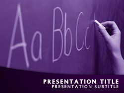 Teacher Writing Alphabet powerpoint template
Title master powerpoint slide design