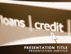 Credit Loans and Banking Title Master slide design