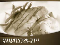 Gourmet Fish Dish Title Master slide design