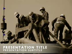 Construction Workers Title Master slide design