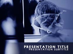 Doctor Examining X-Rays Title Master slide design