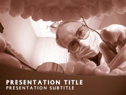 Dentist Examining Teeth Title Master slide design