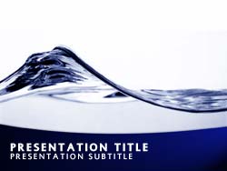 Abstract Water Wave Title Master slide design