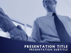 Business Men Handshake Title Master slide design