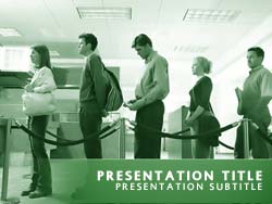 Standing in Queue powerpoint template
Title master powerpoint slide design