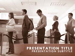 Standing in Queue powerpoint template
Title master powerpoint slide design