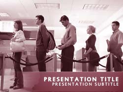 Standing in Queue powerpoint template
Title master powerpoint slide design
