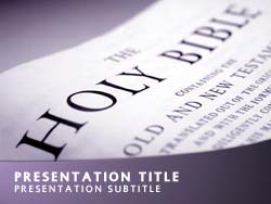 Holy Bible Title Master slide design