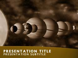 Solar System Title Master slide design