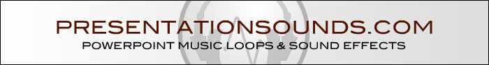 Professional Royalty Free Presentation Music & Sound Effects for PowerPoint.