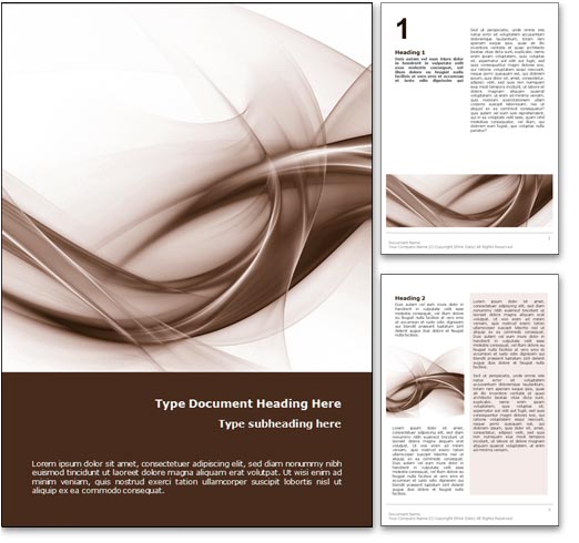 Abstract Curves word template document