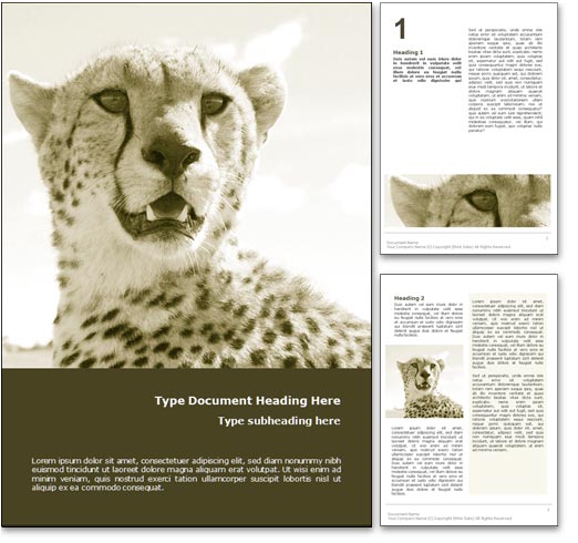 Cheetah word template document