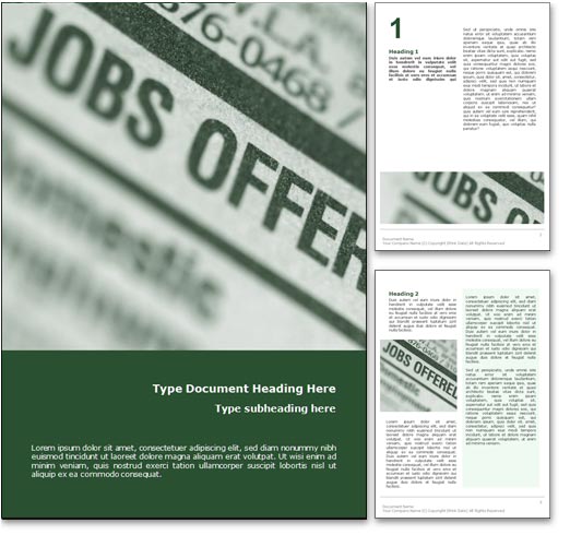 Unemployment word template document
