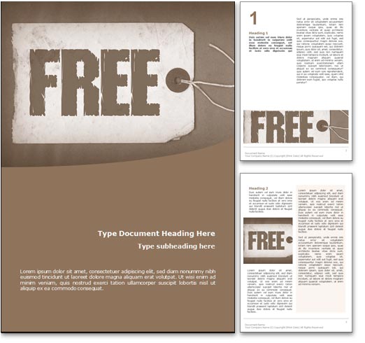 Free word template document
