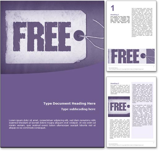 Free word template document