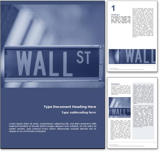 Wall Street NY word template document