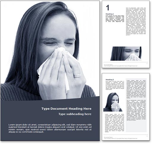 Sneeze word template document