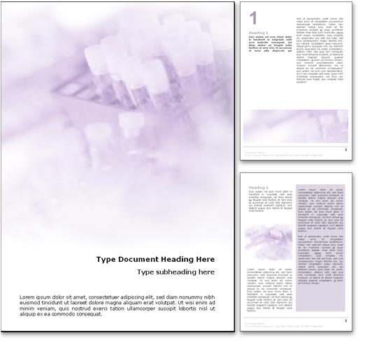 Test Tubes word template document