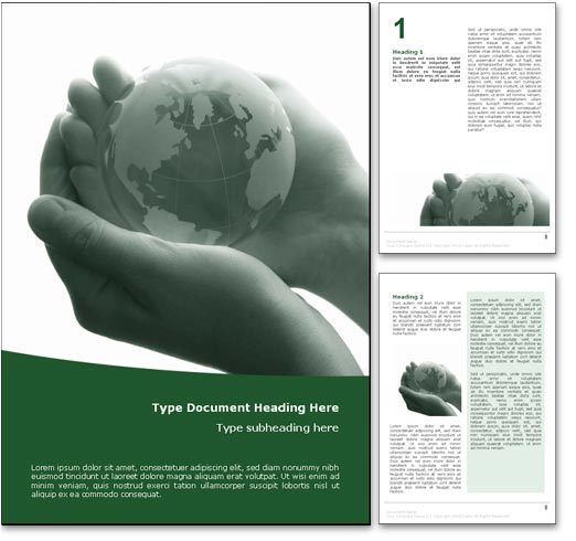 Fragile Earth word template document