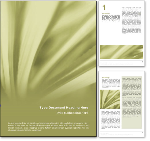 Abstract Leaves word template document