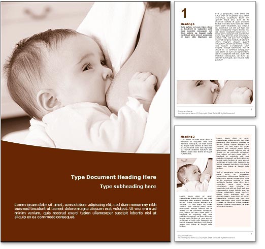 Breastfeeding word template document