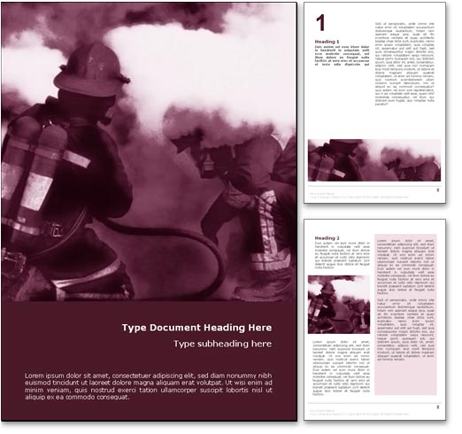 Firefighters word template document