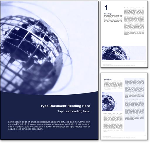 World Globe word template document