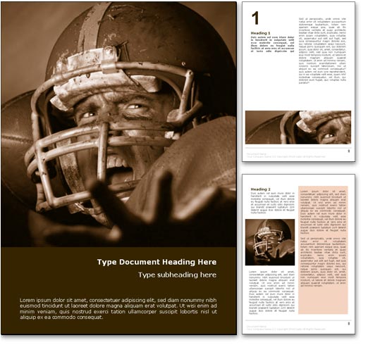 Football Quarterback word template document