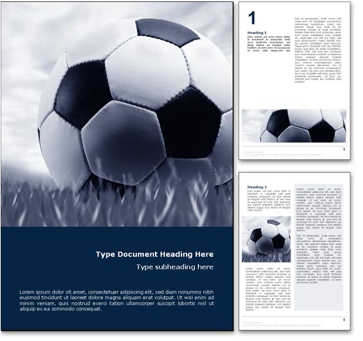 Soccer word template document