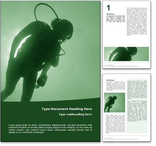 Scuba Diving word template document